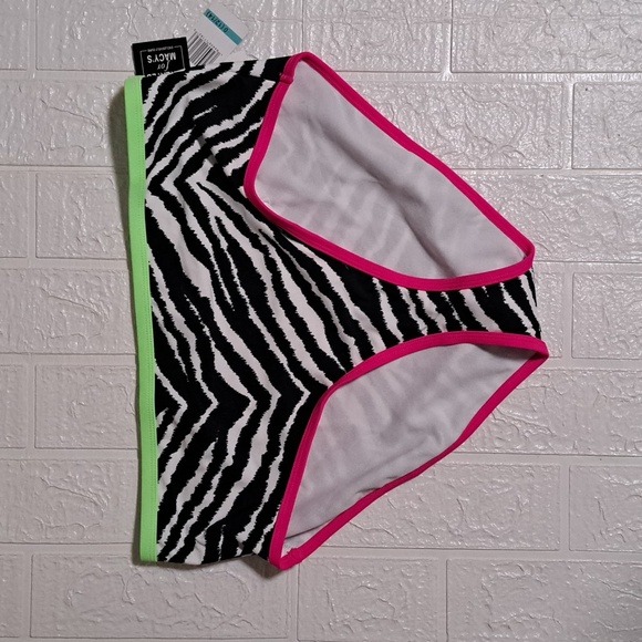 California Waves Zebra Print Plus Size Bikini Swim Bottoms - Picture 5 of 10